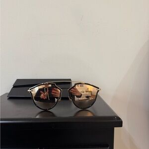 Dior DiorSoReal Gold and Black Sunglasses